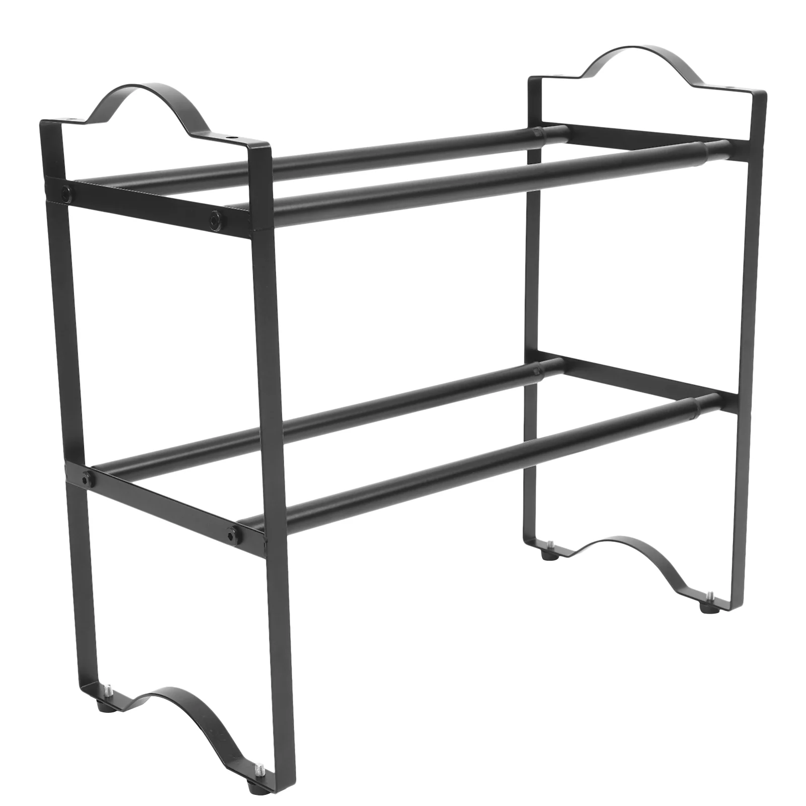 

Double Layer Telescopic Shoe Rack Storage 2-layer Shoes Organizer Shelf Household Shoebox Stainless Steel Stand