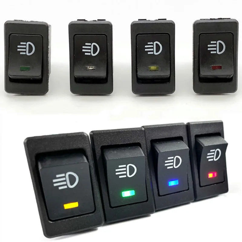 Rocker Switch 1 PCS Car Fog Lights ON-OFF 4Pin 2 Position Electrical Equipment Lighting Power 35A Lndicator Light 12V DC