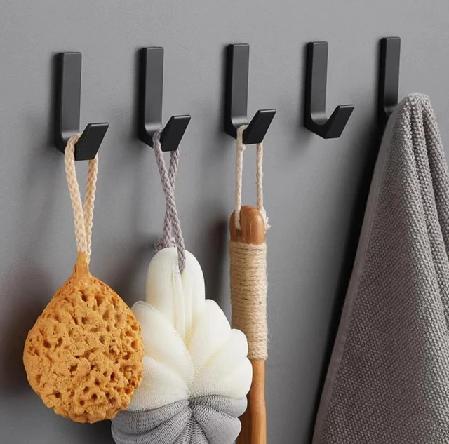 Wall Hook Bathroom Shower Wall Towel Hooks Stainless Steel Washcloth Coat  Multi-Purpose Hook Key Hanger Kitchen Storage Hooks - AliExpress