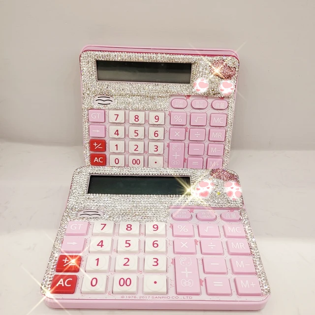 Cute Rhinestone Calculator For Girls 12 Digit LCD Heart Keyboard cute-rhinestone-calculator-for-girls-12-digit-lcd-heart-keyboard