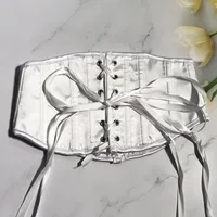 Corset vintage en satin pour femmes, ceinture amincissante, vêtement amincissant, bustier à la mode 4