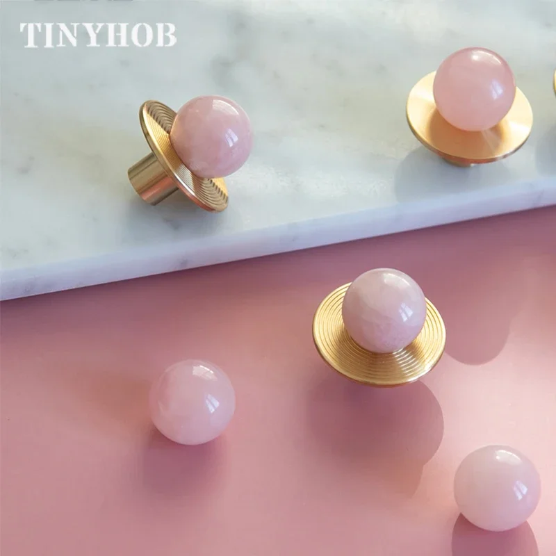Natural Stone + brass Knobs Cabinet Knob Handle Dresser Knobs Drawer Pulls Furniture Hardware Elegant Green