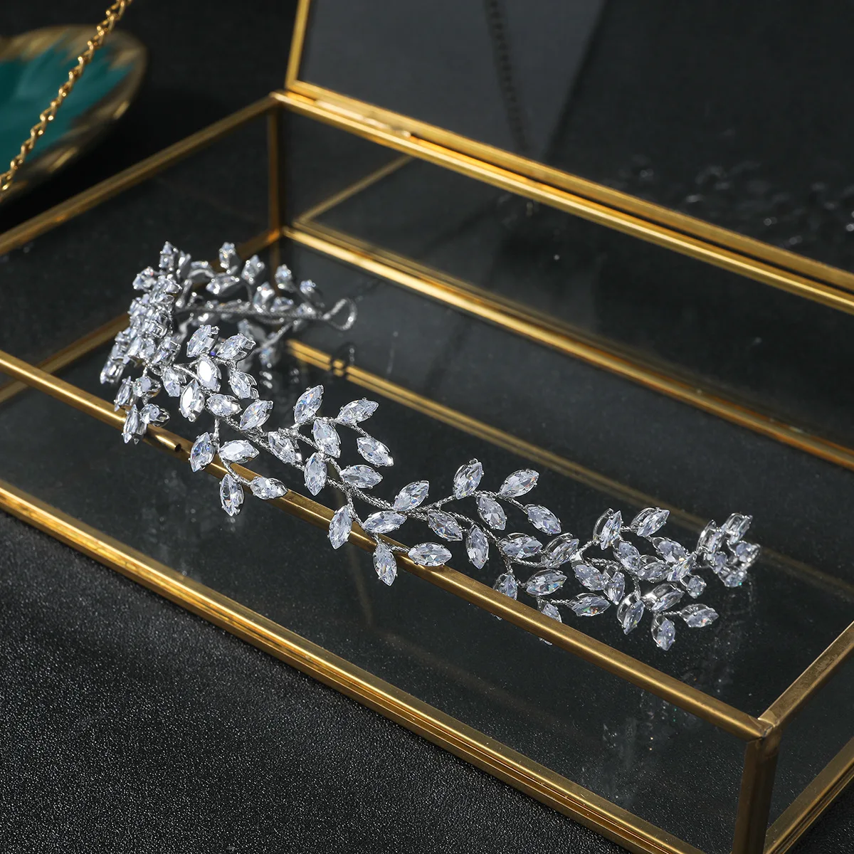 Braut Stirnbänder Hochzeit Kopfschmuck Zirkonia CZ Braut Tiaras Diadem Frauen Mädchen Haarband Party Prom Haar Schmuck Kopfschmuck – Detail 7