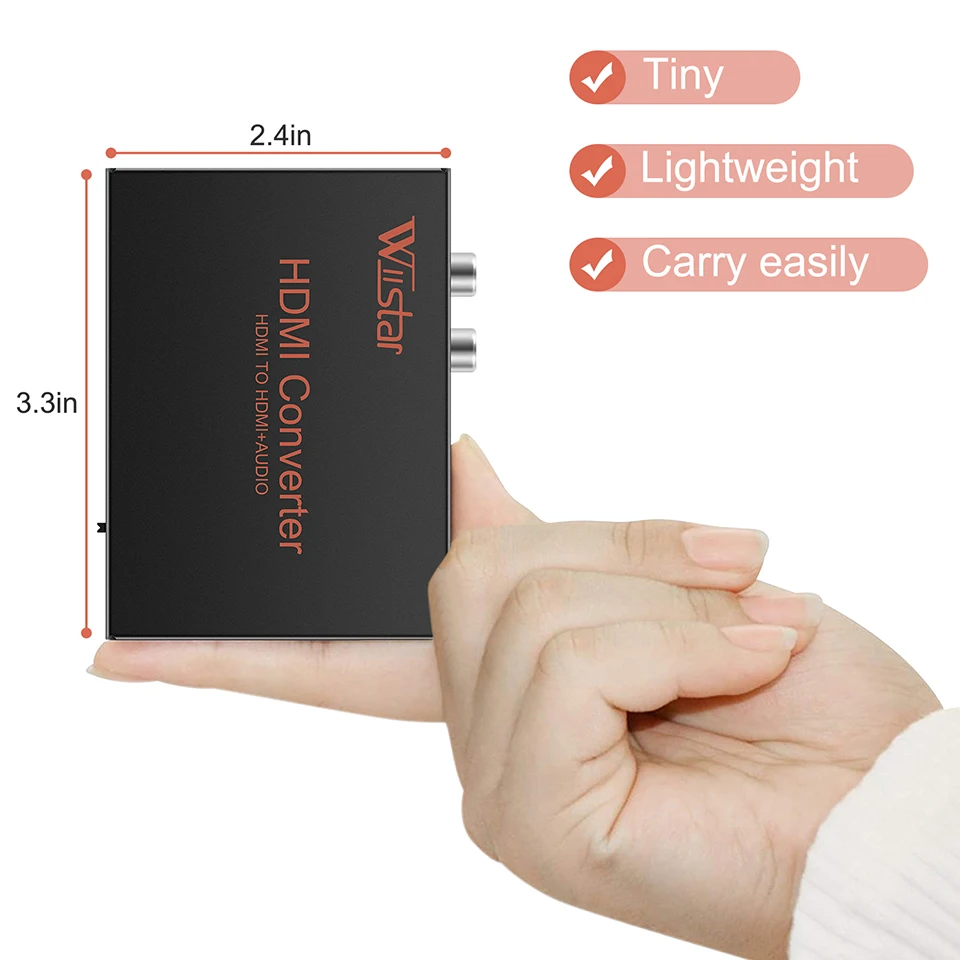 Extracteur audio HDMI vers HDMI & R/L & Spdif, prise en charge audio 2.1/5.1CH, audio vidéo, répartiteur, convertisseur, connecteur adaptateur