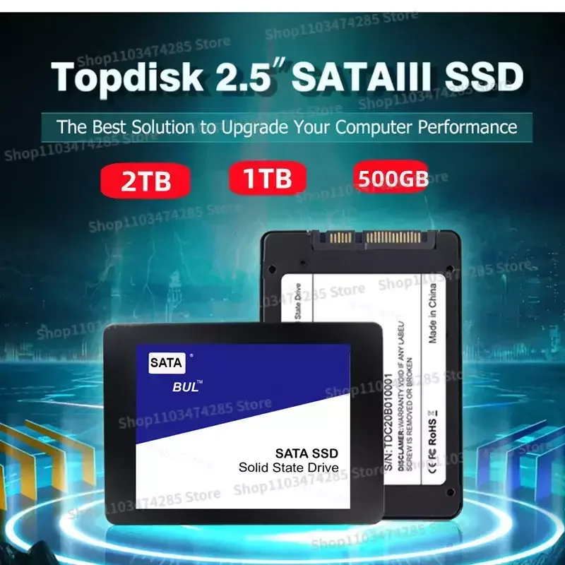 2024 ޴ SSD ϵ ̺ ũ, Sata3 2.5 ġ SSD, TLC 7450 MB/s  ָ Ʈ ̺, Ʈ ũž PS5, 4TB, 2TB, 1TB