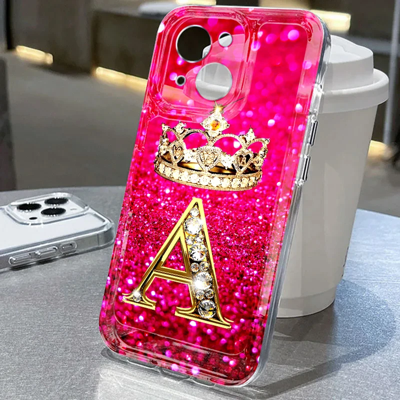 Stylish Soft Cover Phone Case with Crown Letter Design