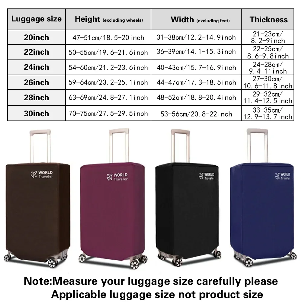 Luggage Cover Suitcase Protector Baggage Dust Case Cover for 20-30 Inch Suitcase Case Accessories luggage cover