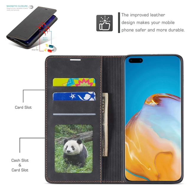 Funda de cuero con tapa tipo billetera para Huawei P40 P30 P20 Lite P40 P30 P20 Pro P Smart 2019 2020 Mate 30 20 Lite Honor 10i 10 20 Lite 20S