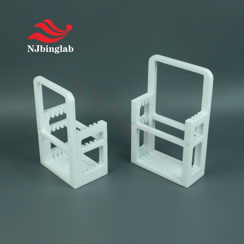 NJbinglab PTFE 5-inch Photolithography Mask Cleaning Basket for Wafer Process Semiconductor Manufacturing
