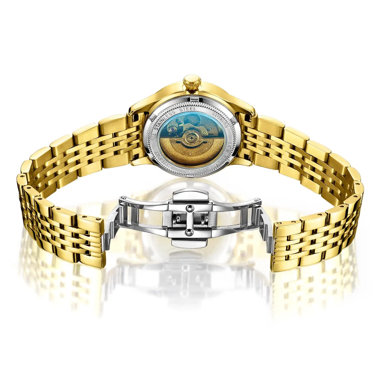 RUIMAS Brand Luxury Women Automatic Mechanical Watches Fashion Ladies Business Casual Wristwatch Sapphire Clock Reloj Mujer 6755