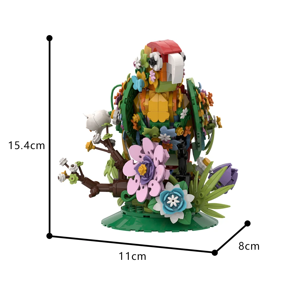 Moc Blumen Brid Modell Baustein Set DIY kreative Tier Ornamente dekorative zusammen gebaute Ziegel Spielzeug Kinder Geburtstags geschenk – Detail 8