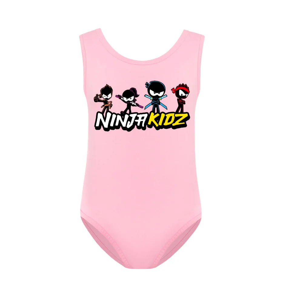 NINJA KIDZ Swimwear Kids Beach Wear Baby Sleeveless Swimming Toddler Girls Cartoon Swimsuit BathingSuits