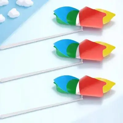 25개 다채로운 플라스틱 풍차 장 회전식 장식품, 야외 정원 파티, 결혼식 답례..
