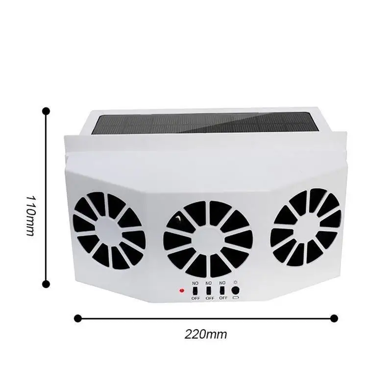Car Fan Solar Powered Car Fan 2.4V Auto Cooler Fan Coolin Ventilator Energy Saving Car Window Exhaust 3 Cooler Circulation