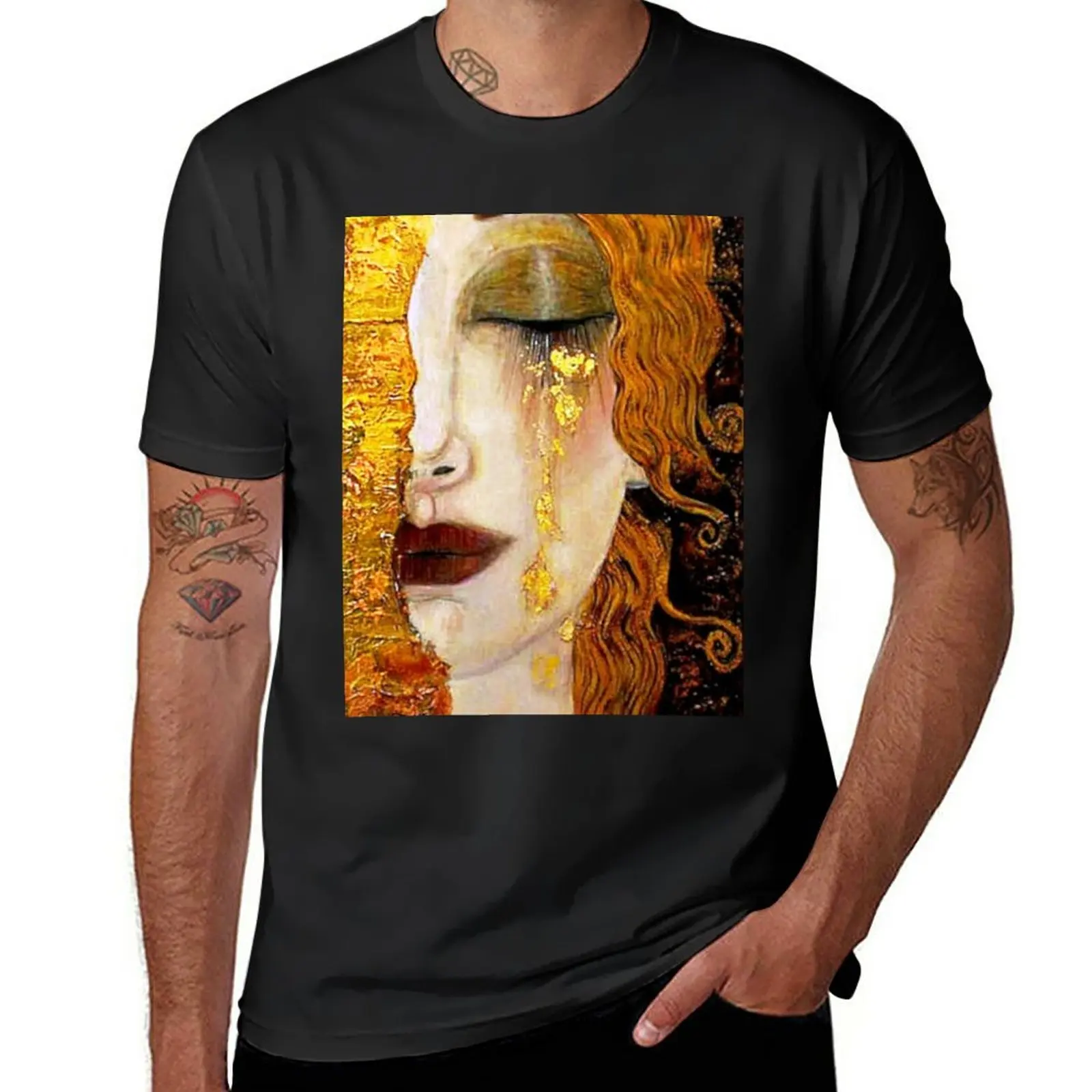 

New Freya's Tears by Gustav Klimt (w/signature) | Art Nouveau Symbolism T-Shirt sweat shirts T-shirt for a boy men workout shirt