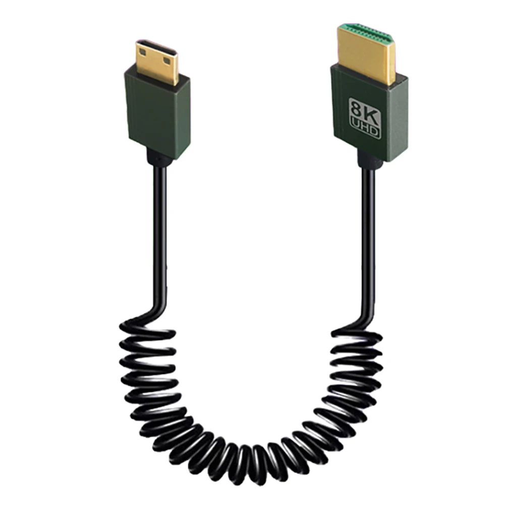 8K Ultra HD Extreme Thin HDMI-Compatible 2.1 Cable 8K@60Hz 4K@120Hz HDMI-Compatible To Mini/Micro HD Cable for Camera To Monitor