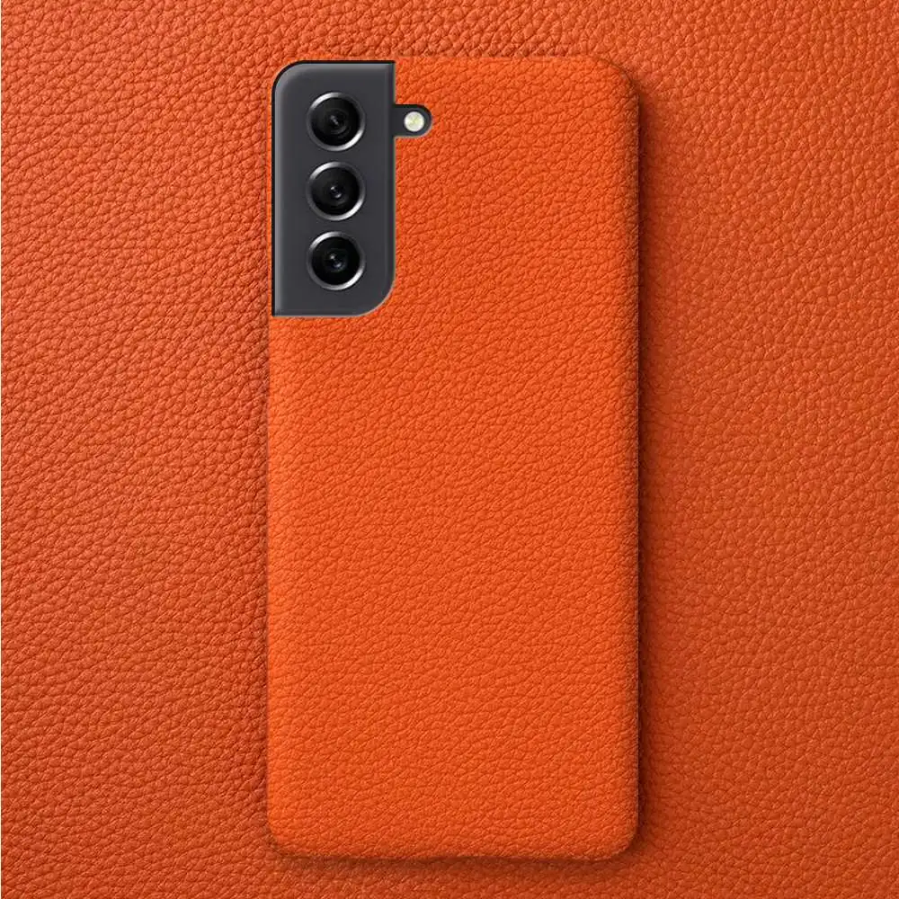 Litchi Pattern Genuine Leather Phone Cover