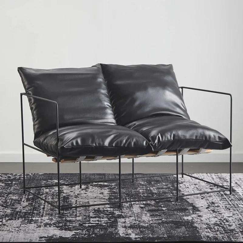 Nordic Single Sofa Chair Lazy Luxury Iron Dining Chair Modern Minimalist Designer Living Room Furniture Negotiation Dining