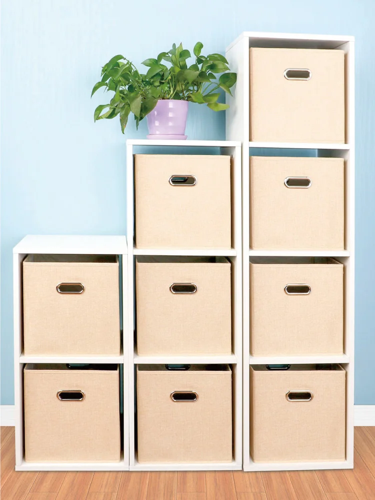 School Office Supply Storage Box Square id Organizer for Stationery Miscellaneous Items Document Sorting Basket