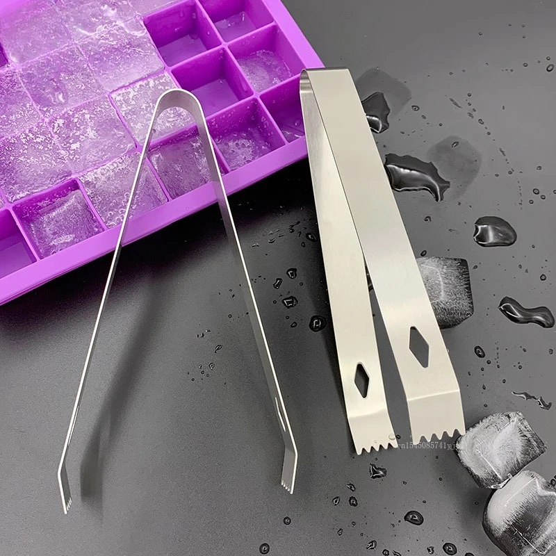 1pcs Stainless Steel Ice Clip, Bread Snack Sugar Cube Clip,Ice Bucket Sugar Cube Tongs, Ideal for Serving Cold Drinks,Cocktail