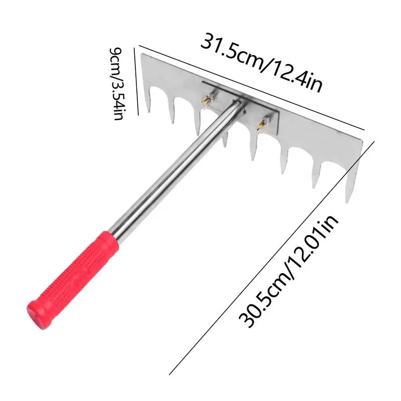 Stainless Steel Rakes For Lawns Stainless Steel Floor Tile Scraping And Sanding Tools Multifunctional Garden Lawn Accessories