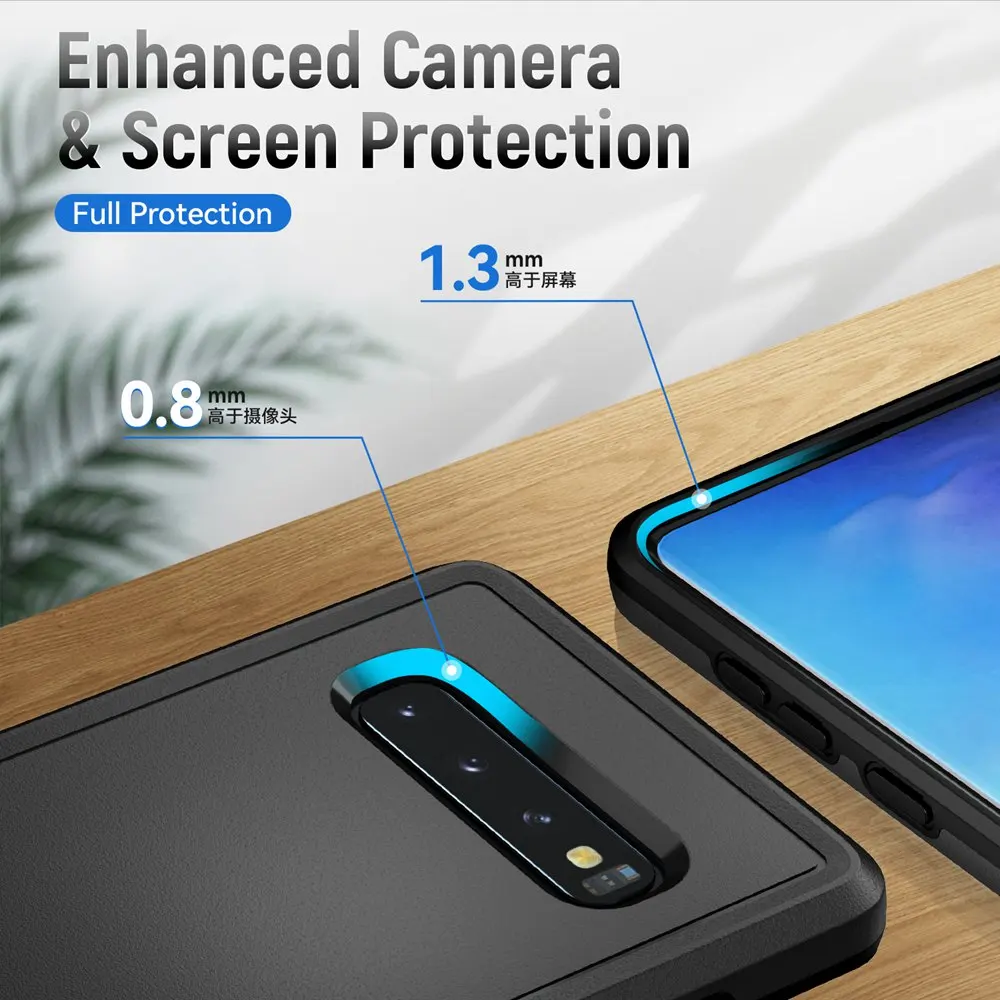 Heavy Duty Hybrid Shockproof Frosted Armor Cover - Solid Color Rugged Protective Case