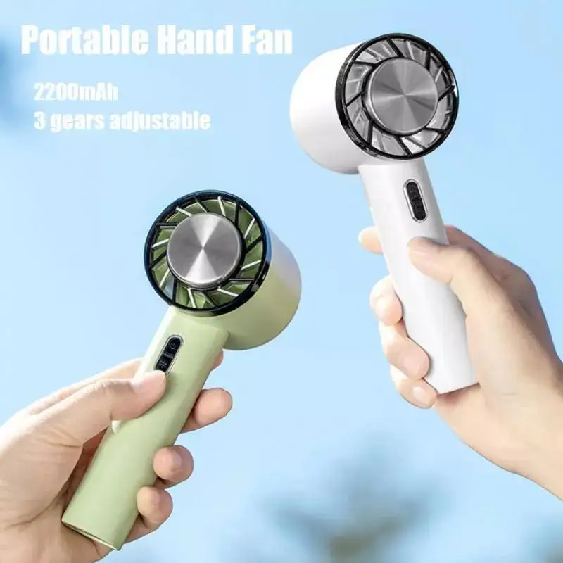 

Mini USB Fan Outdoor Portable Air Conditioner 2200mAh Battery Wireless Rechargeable Cold Compress Handheld Fan 팬