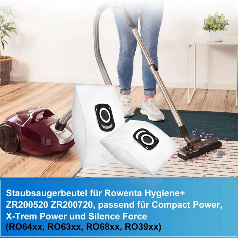 Sac Aspirateur HYGIENE+ ROWENTA ZR200520 Le lot de 4 sacs