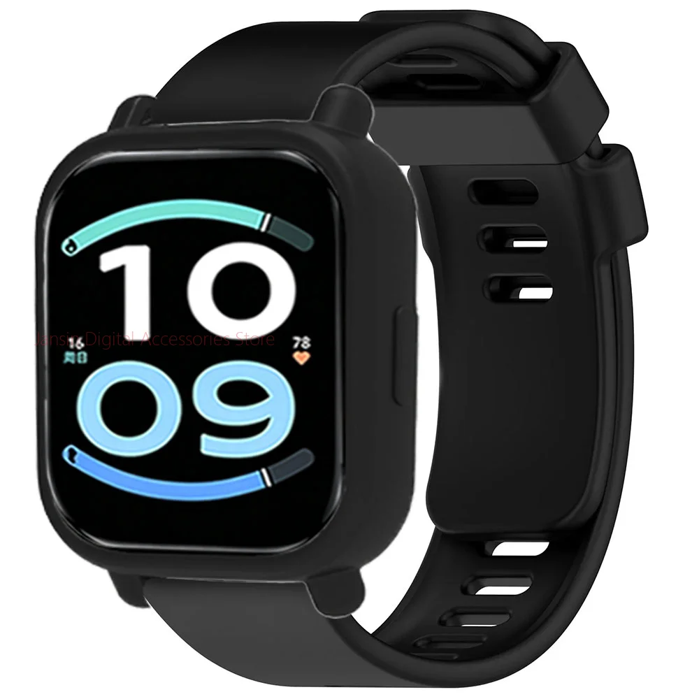 Enhanced Sports Bracelet with TPU Case and Silicone Wristband - Versatile Hollow Out Cover Strap Accessory
