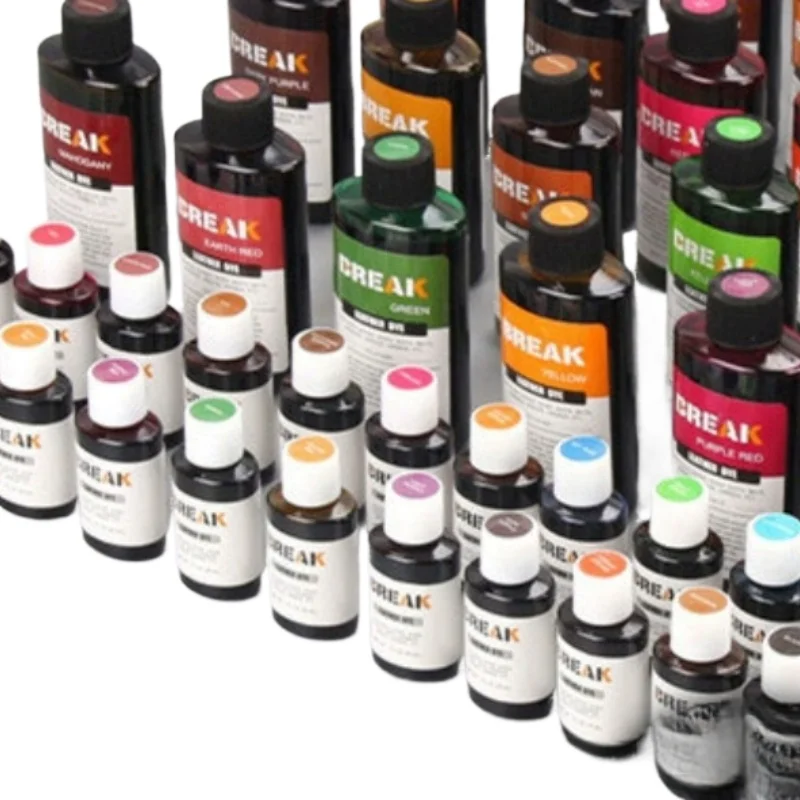 30ml Bottle Quick-Dry Alcohol-Based Leather Dye DIY Crafts Cowhide Tooling Veg-Tanned