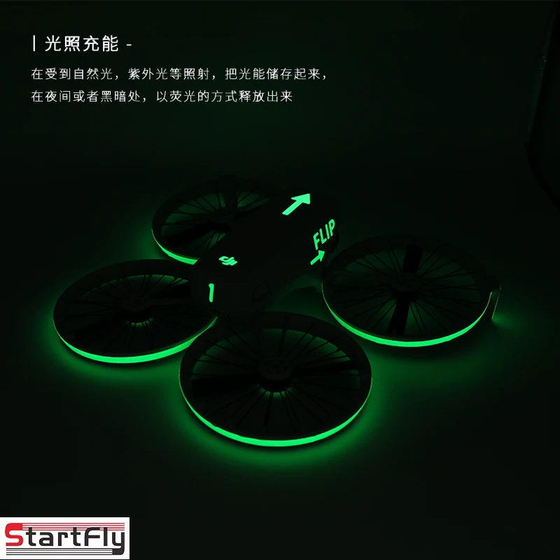 Colorful Luminous Stickers For DJI Flip Waterproof Night Flight Warning Luminous Stickers Drone Color Change Film Accessories