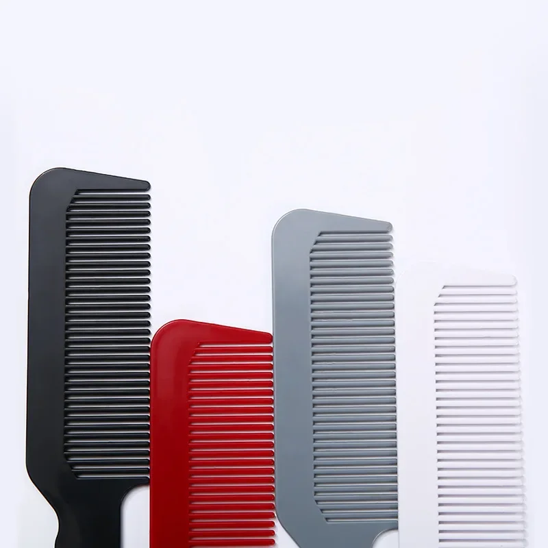 Hairdressing Comb New Multi-color Minimalist Black Plastic Haircut Comb Dense Tooth Push Edge Flat Hair Salon Styling Comb Tool