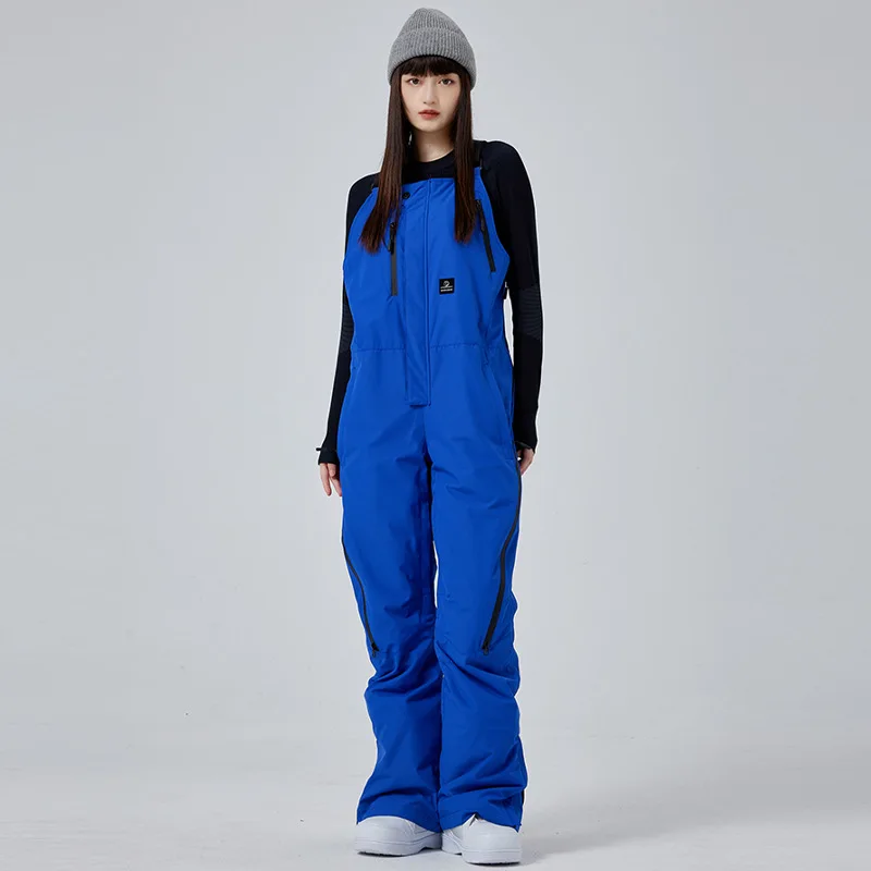 MUTUSNOW Winter Warm Waterproof Men And Women‘s Ski Strap Pants Breathable Snowboarding Trousers Male And Female Snow Overalls 4