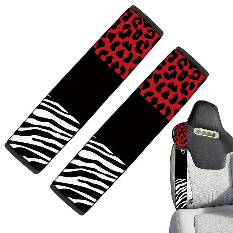 

50g Cute Seatbelt Covers Zebra Style Shoulder Strap Harness Cushion Pad Protector Cartoon Auto Neck Support interior supplies