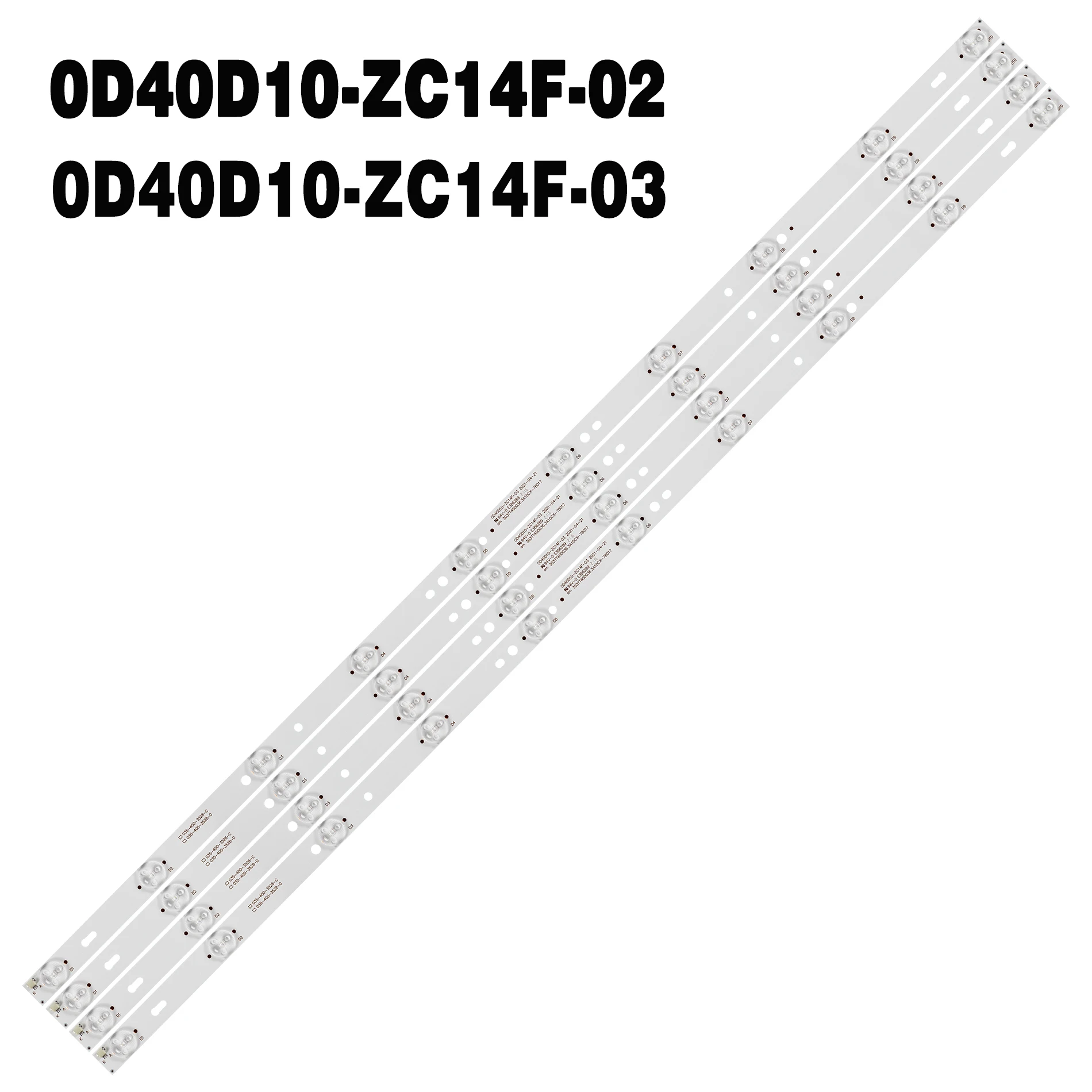 LED Backlight strip 10lamp For L40F3302B LE40F16 OD40D10 0D40D10-ZC14F-02 0D40D10-ZC14F-03 035-400-3528-D 303TT400035