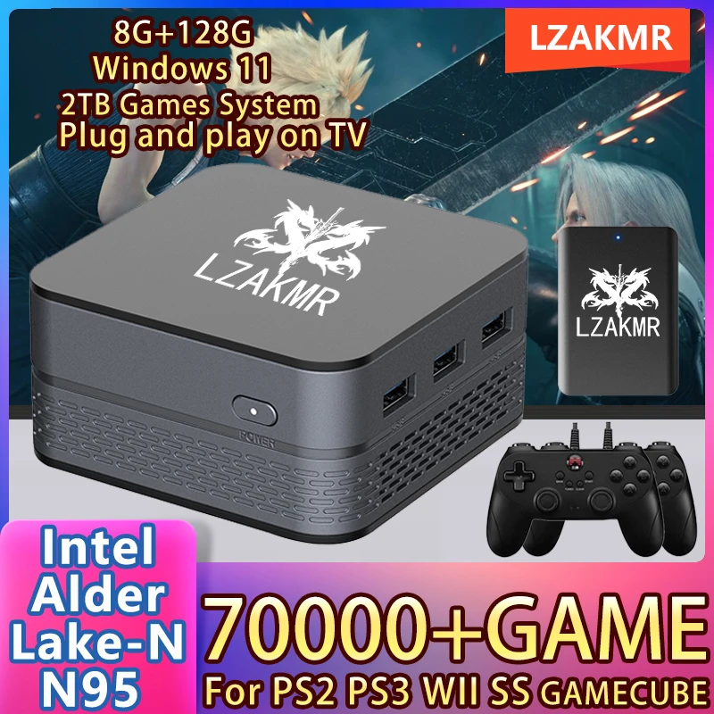 

Новая игровая приставка T9 PLUS 70000 +, Игровая приставка N95 для PS2 PS3 Wii SS GAMECUBE 8G + 128G Windows 11, игровая система мини-ПК, игровые консоли
