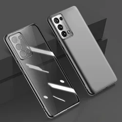 Crystal Clear Flexible Silicone Phone Case - Soft TPU Cover for Reno 4 5G (Black)
