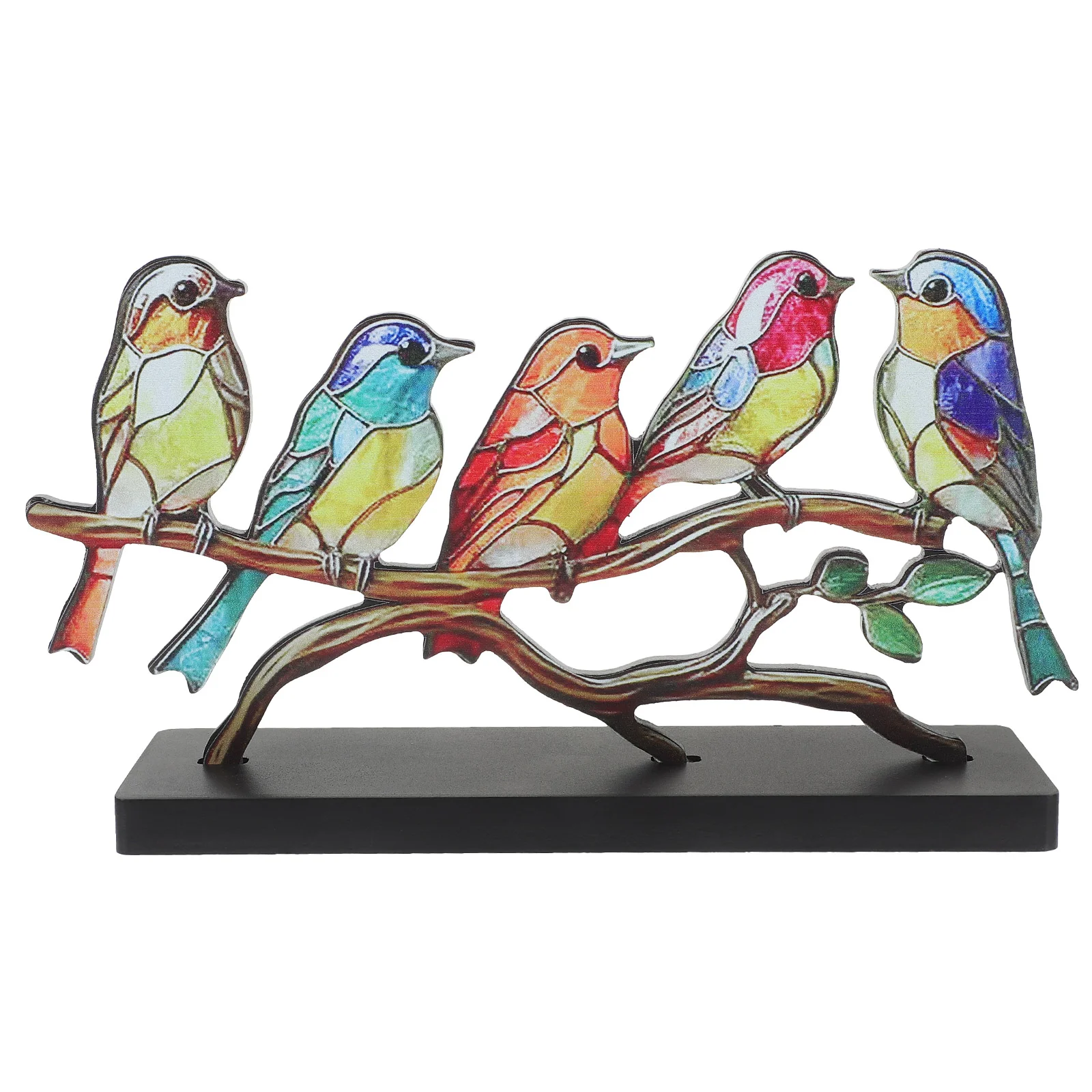 

Adornment Craft Bird Decoration Home Bookcase Figure With Base Statue Wood Ornaments Desktop