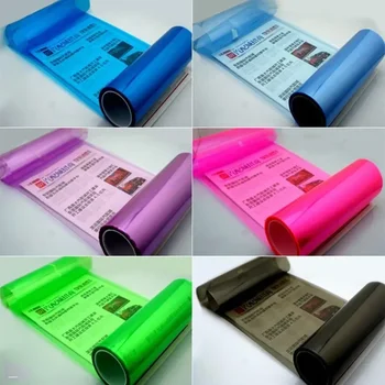 Fari auto Pellicola protettiva Pellicola in vinile Adesivo Faro automatico Pellicola fanale posteriore Tinta Foglio di vinile Adesivo Universale multicolore