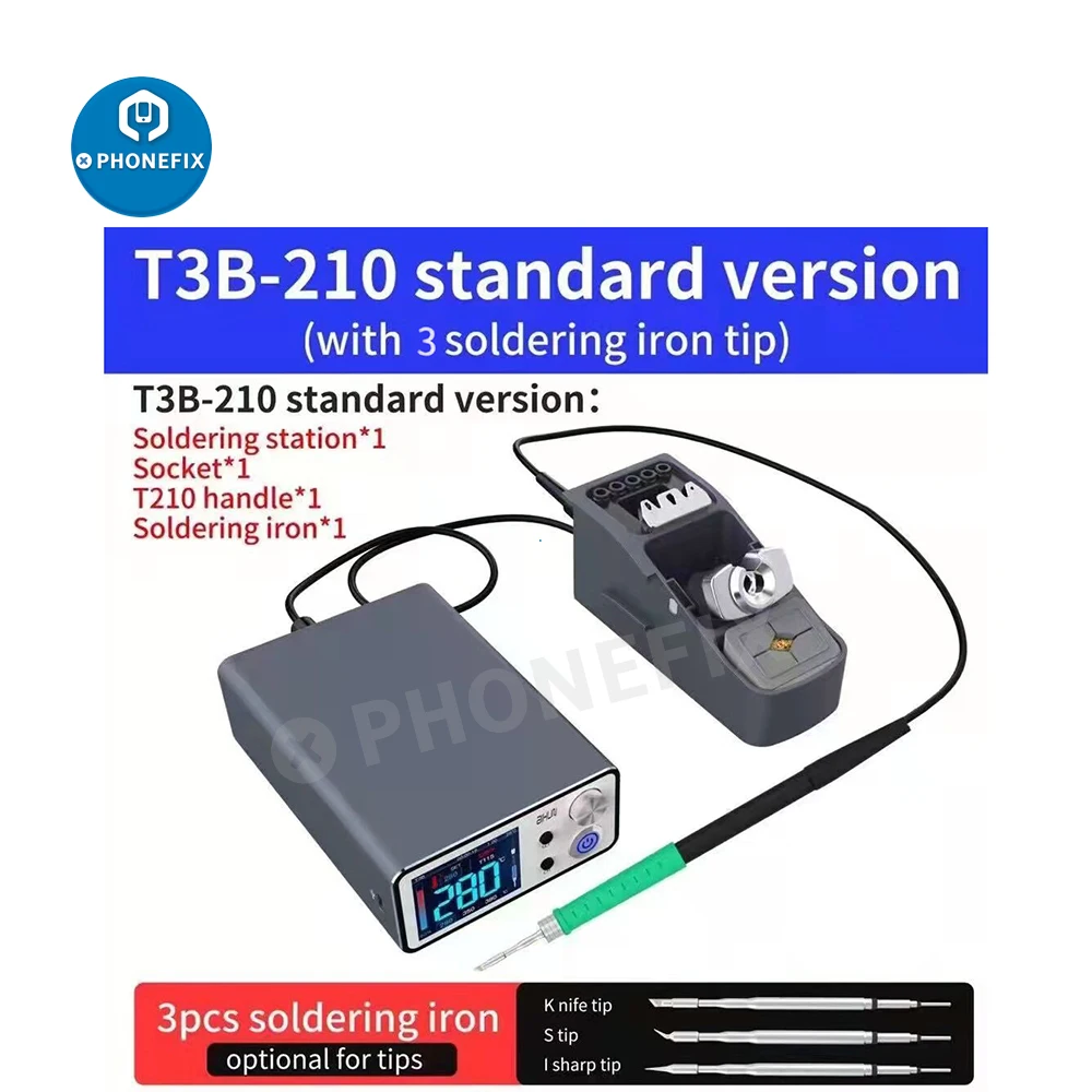 

AIXUN T3B 200W Soldering Station With T115 T210 Electric Soldering Iron for Electronic PCB SMD Mobile Phone Repair Solder Tools