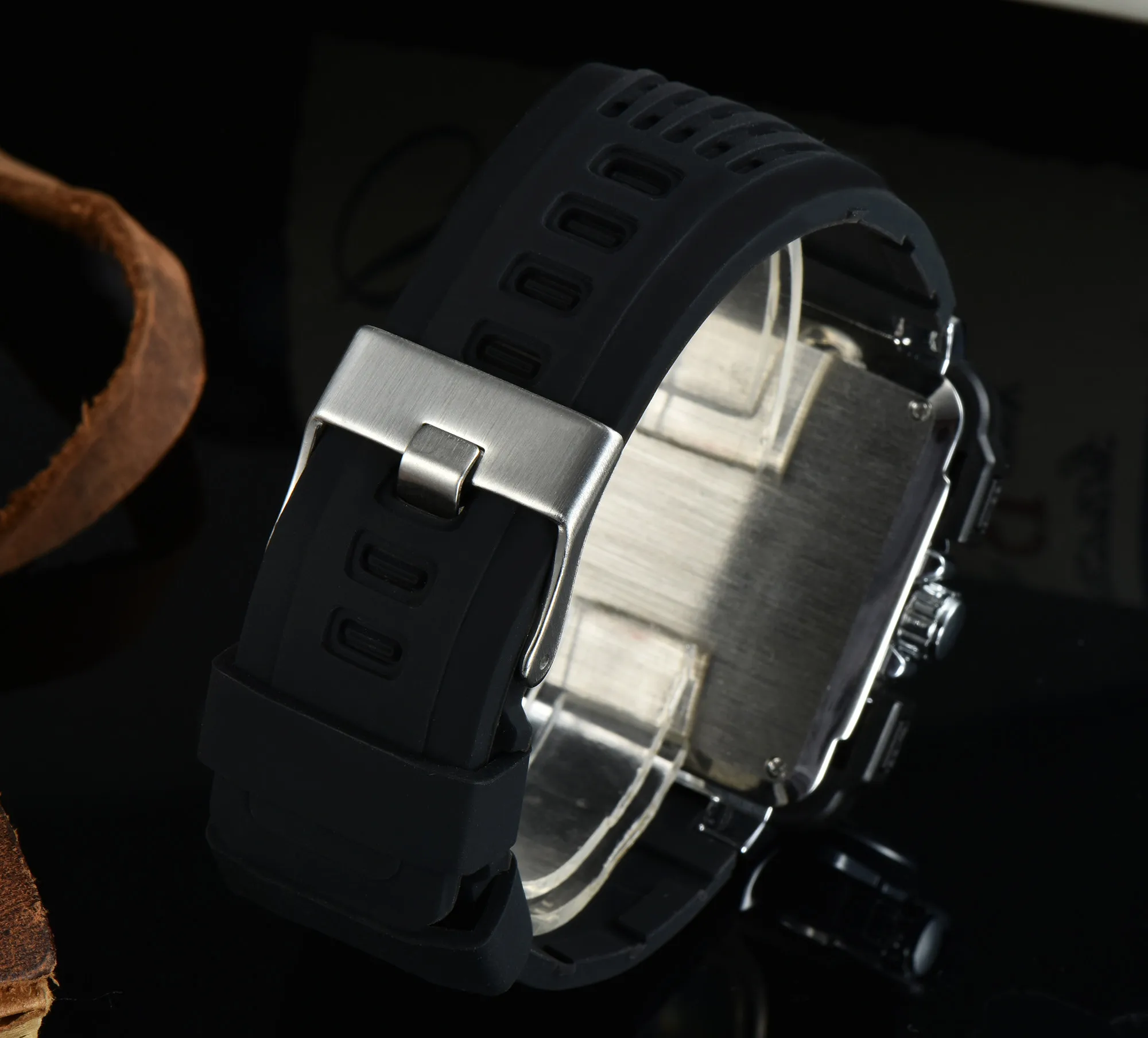2022 Brand New BR Luxury Sport Quartz Bell Multifunction 6 Pins Watch Bussiness  Man Rubber Man Calendar Ross Square Wristwatch