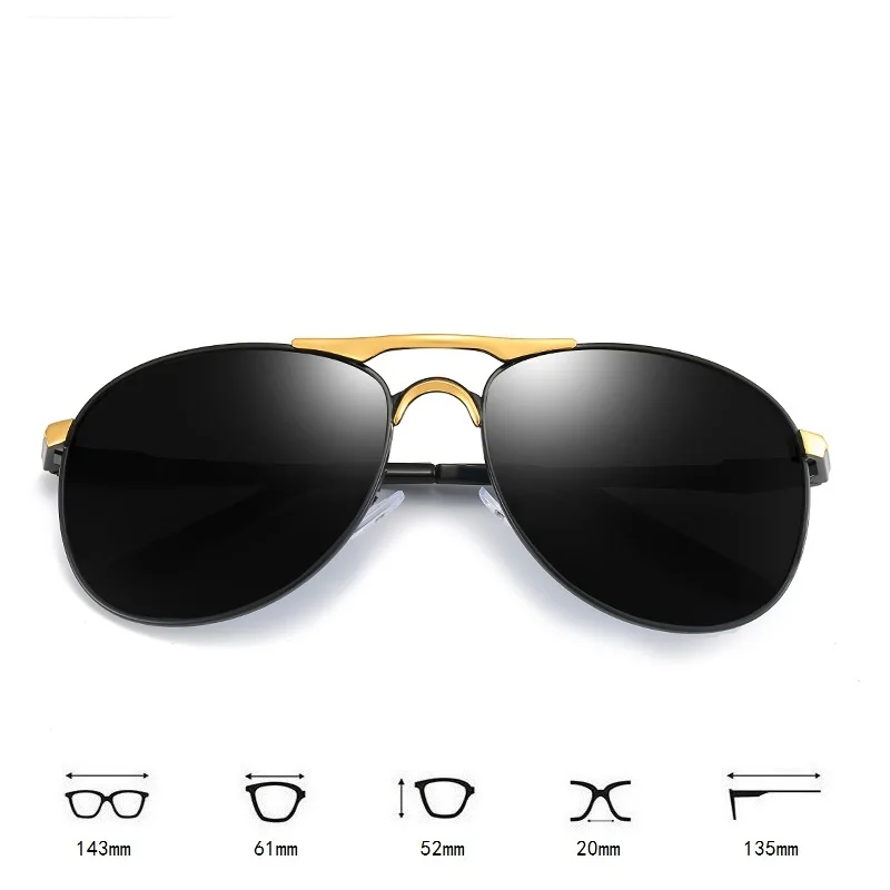 Classic Men And Women Polarized Sunglasses Fashion Metal Pilot Driving Fishing UV400 Eyeglasses polarized sunglasses