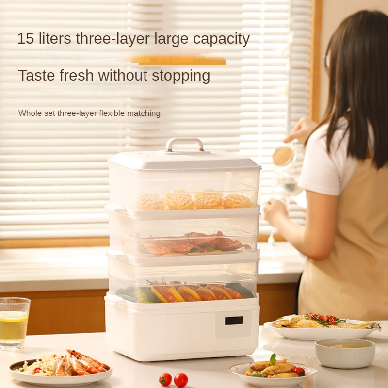 Electric steamer multifunctional household small  multi-layer large-capacity three-layer breakfast electric ////