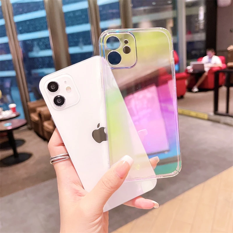 Luxury Laser Colorful Hard Plastic Phone Back Cover