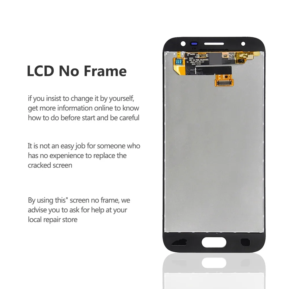 LCD 디스플레이 터치 스크린 디지타이저 어셈블리, 삼성 J3 2017 LCD J330 J330FN SM-J330FN J330DS 용 5.0 인치 디스플레이