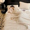 New Artificial Rabbit Plush Autumn Warm Blankets for Beds Soft Coral Fleece Sofa Throw Blanket Comfortable Thicken Bed Sheet 3