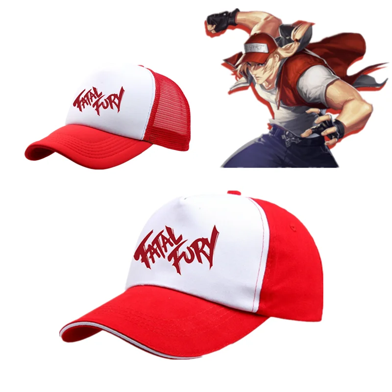 KOF-Casquette de Baseball Cosplay Fatal Fury Terry Bogard, Chapeau Ajustable, Cadeau de dehors, Accessoire Boxer