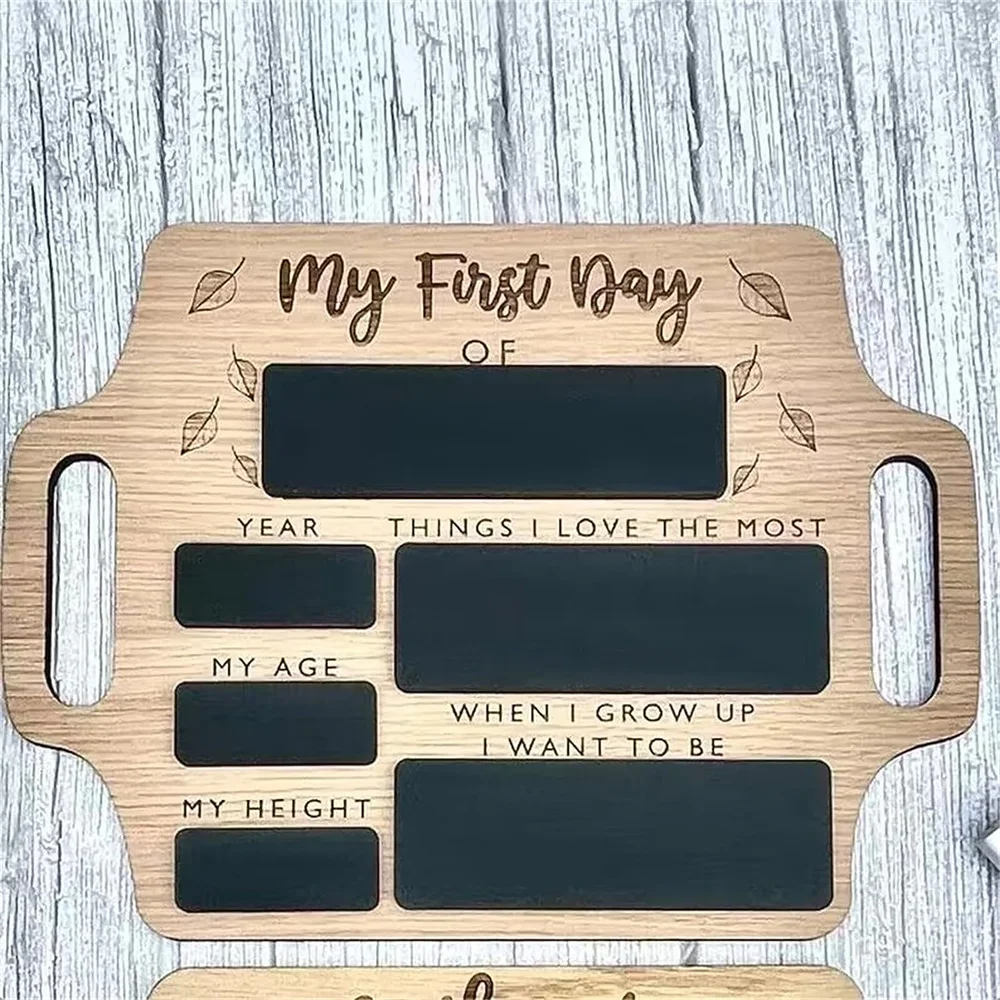 First Day of School Sign Portable Hang Back School Blackboard Sign Personalized First Day of Name Chalk Board