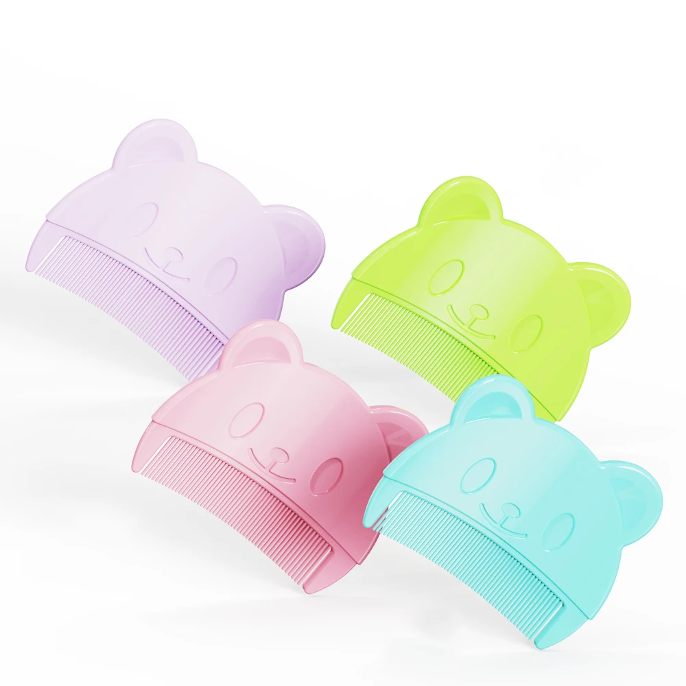Macarons Color Cartoon Bear Safe Baby Comb Baby Hair Scale Brush Safe Comb Newborn Brush Hairbrush Kids Boy Girl Gifts hair brush comb baby hair comb