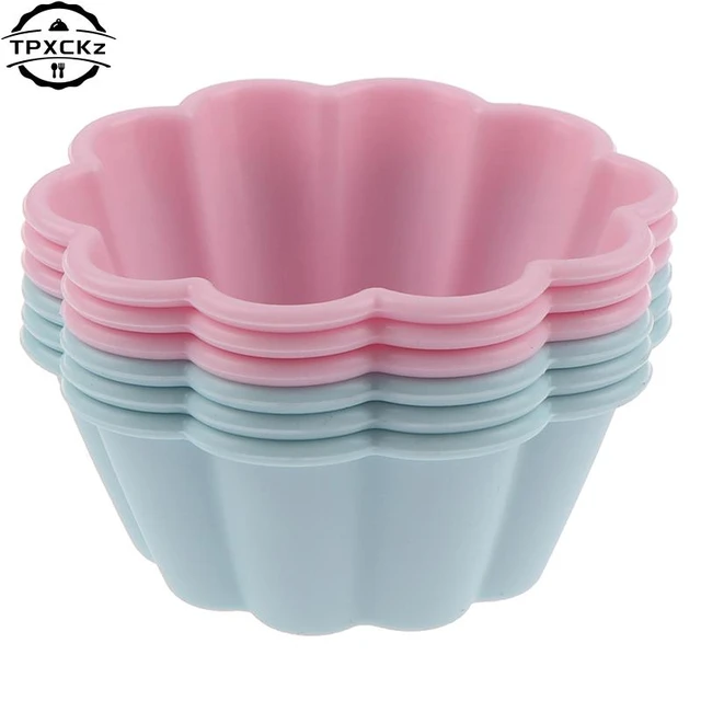 6pcs) 7cm 9cm Small Big Size Silicone Muffin Cups Cake Molds